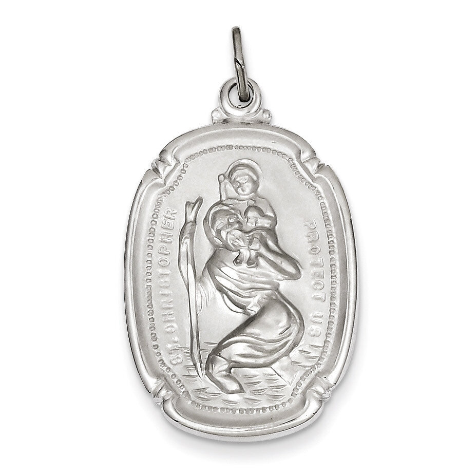 Saint Christopher Medal Sterling Silver QC3563, MPN: QC3563, 886774108414