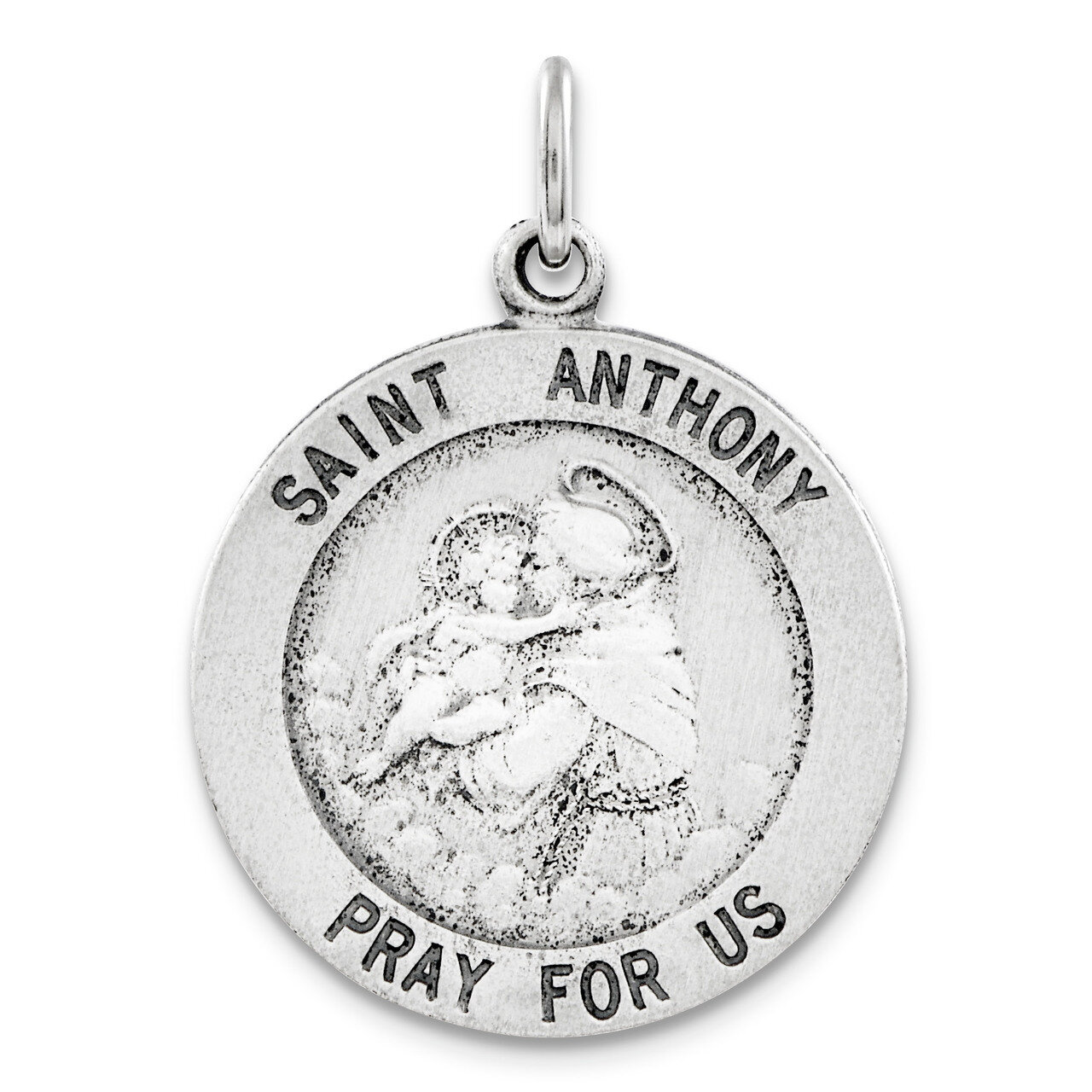 Saint Anthony Medal Antiqued Sterling Silver QC3578
