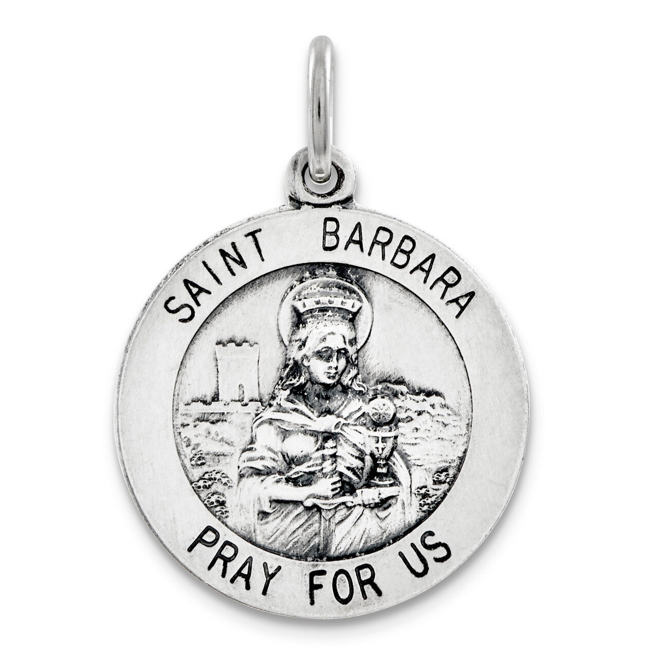 Saint Barbara Medal Sterling Silver QC3584