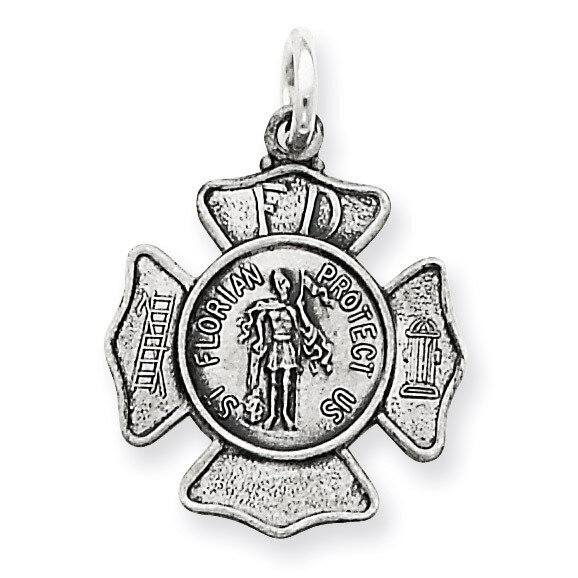 Saint Florian Badge Medal Sterling Silver QC3590
