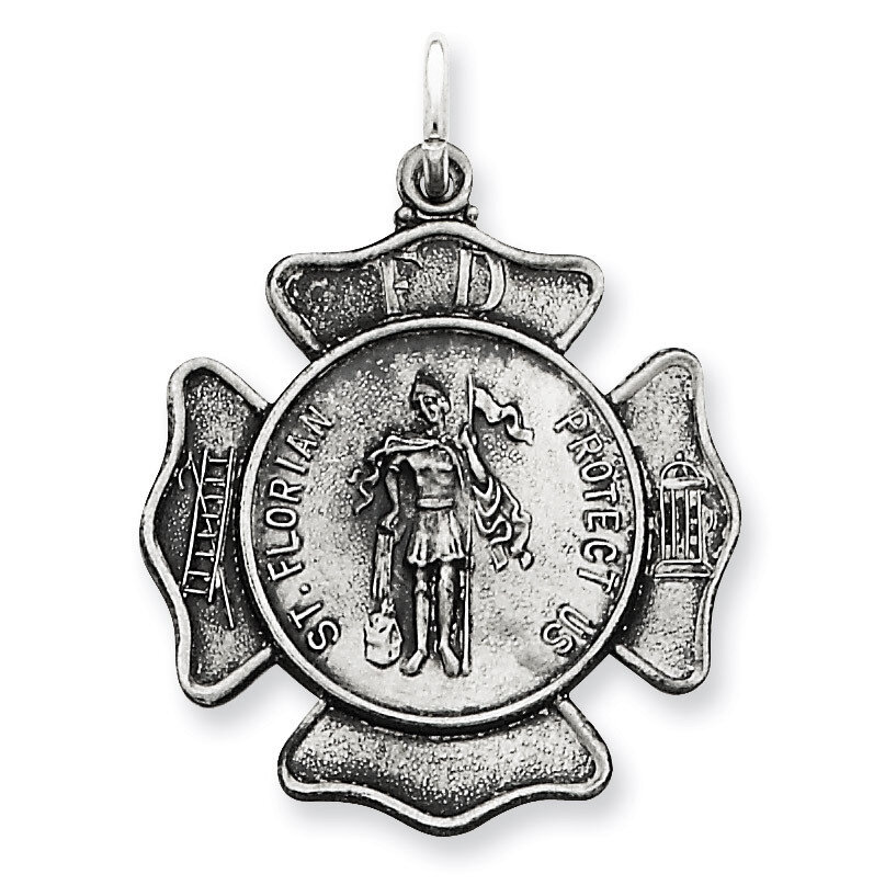 Saint Florian Badge Medal Sterling Silver QC3591, MPN: QC3591, 886774761183