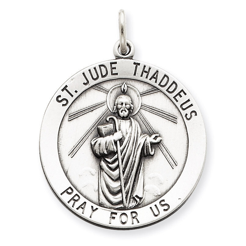Saint Jude Thaddeus Medal Sterling Silver QC3602