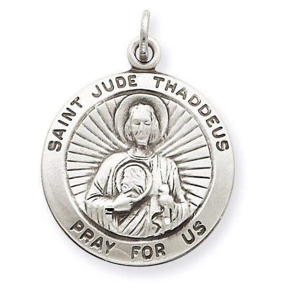 Saint Jude Thaddeus Medal Sterling Silver QC3603
