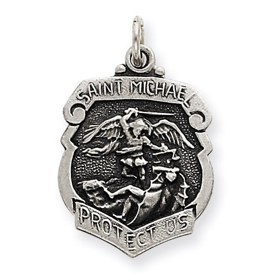 Saint Michael Badge Medal Sterling Silver QC3612