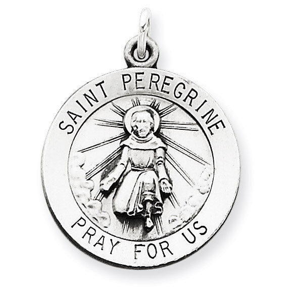 Saint Peregrine Medal Sterling Silver QC3618