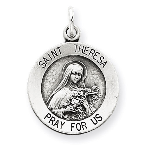 Saint Theresa Medal Sterling Silver QC3620