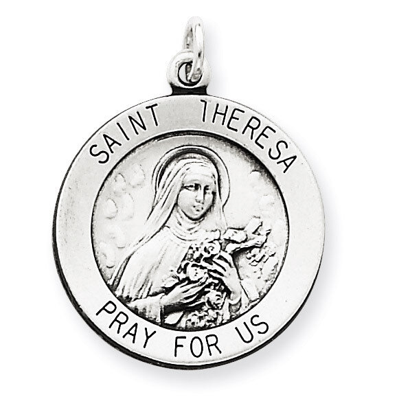Saint Theresa Medal Sterling Silver QC3621, MPN: QC3621, 191101181962