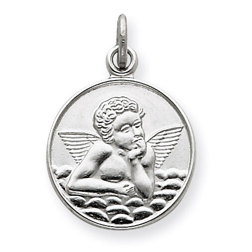 Plain Back Angel Medal Sterling Silver QC3633, MPN: QC3633, 883957279312