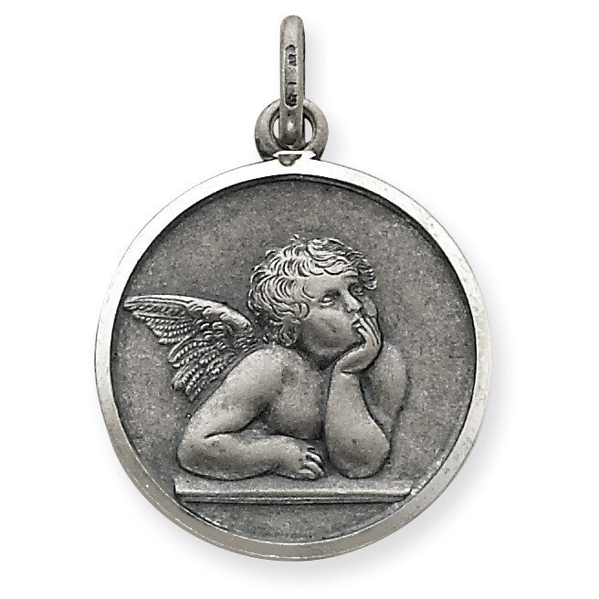 Raphael Angel Charm Antiqued Sterling Silver QC3637, MPN: QC3637, 883957279138