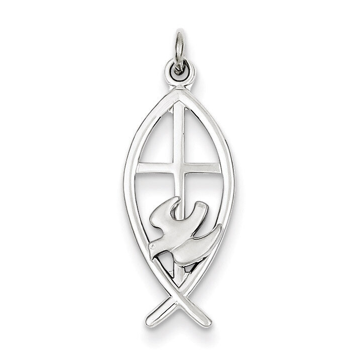 Ichthus Fish Charm Sterling Silver QC3681, MPN: QC3681, 886774108773