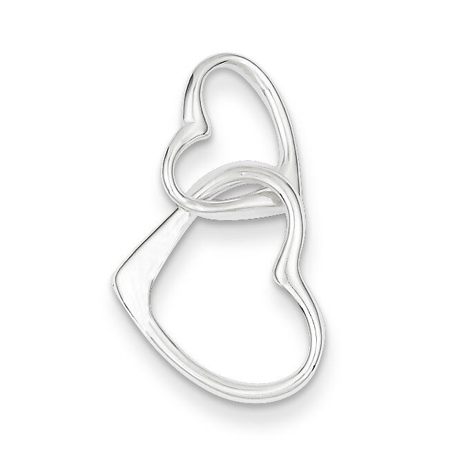 Double Heart Pendant Sterling Silver QC3714, MPN: QC3714, 883957975580