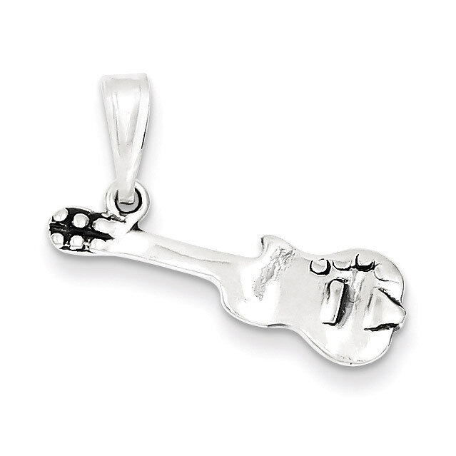 Guitar Charm Antiqued Sterling Silver QC3766, MPN: QC3766, 883957976211