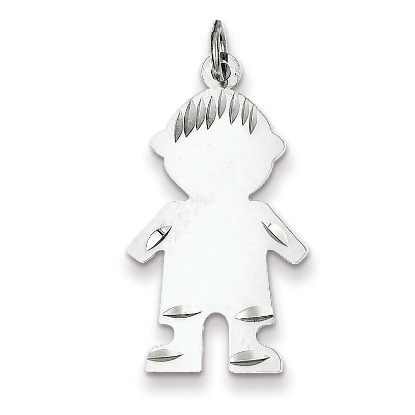 Engravable Boy Disc Charm Sterling Silver QC38, MPN: QC38, 883957397719