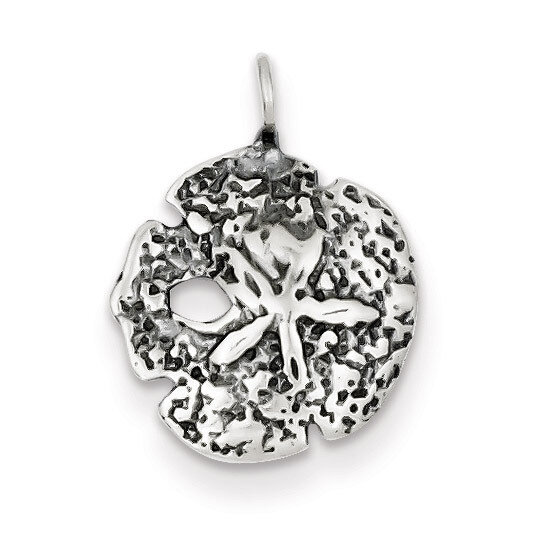 Sand Dollar Charm Antiqued Sterling Silver QC3820, MPN: QC3820, 883957908700