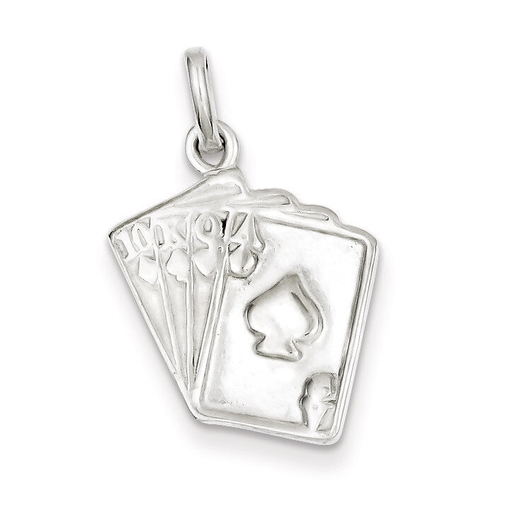 Playing Card&#39;s Charm Sterling Silver QC3879