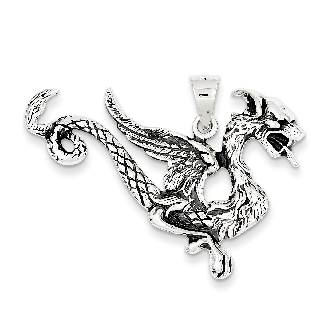 Dragon Charm Antiqued Sterling Silver QC3936, MPN: QC3936, 883957909073