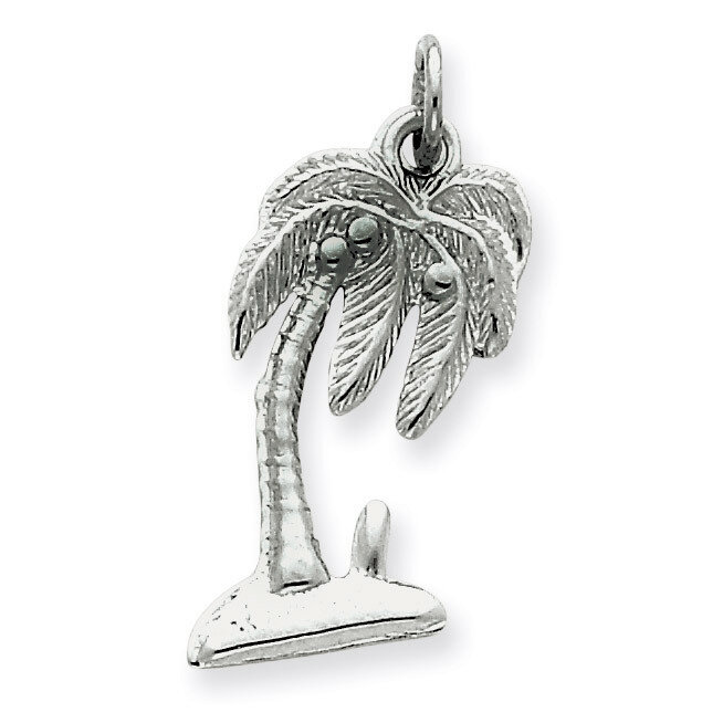 Palm Tree Charm Sterling Silver QC4013, MPN: QC4013, 883957577784
