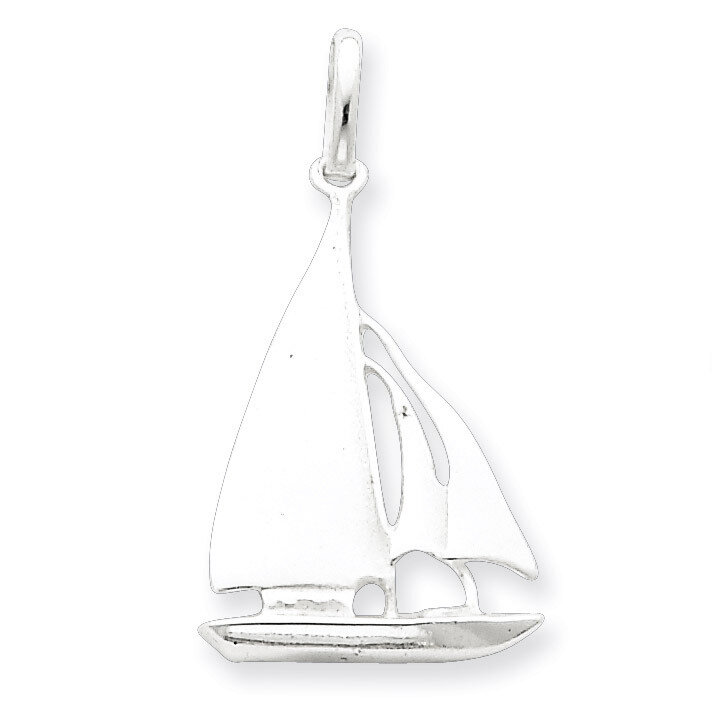 Sailboat Charm Sterling Silver QC4018, MPN: QC4018, 883957909165