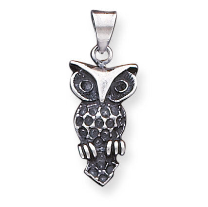 Owl Charm Antiqued Sterling Silver QC4085, MPN: QC4085, 883957909448