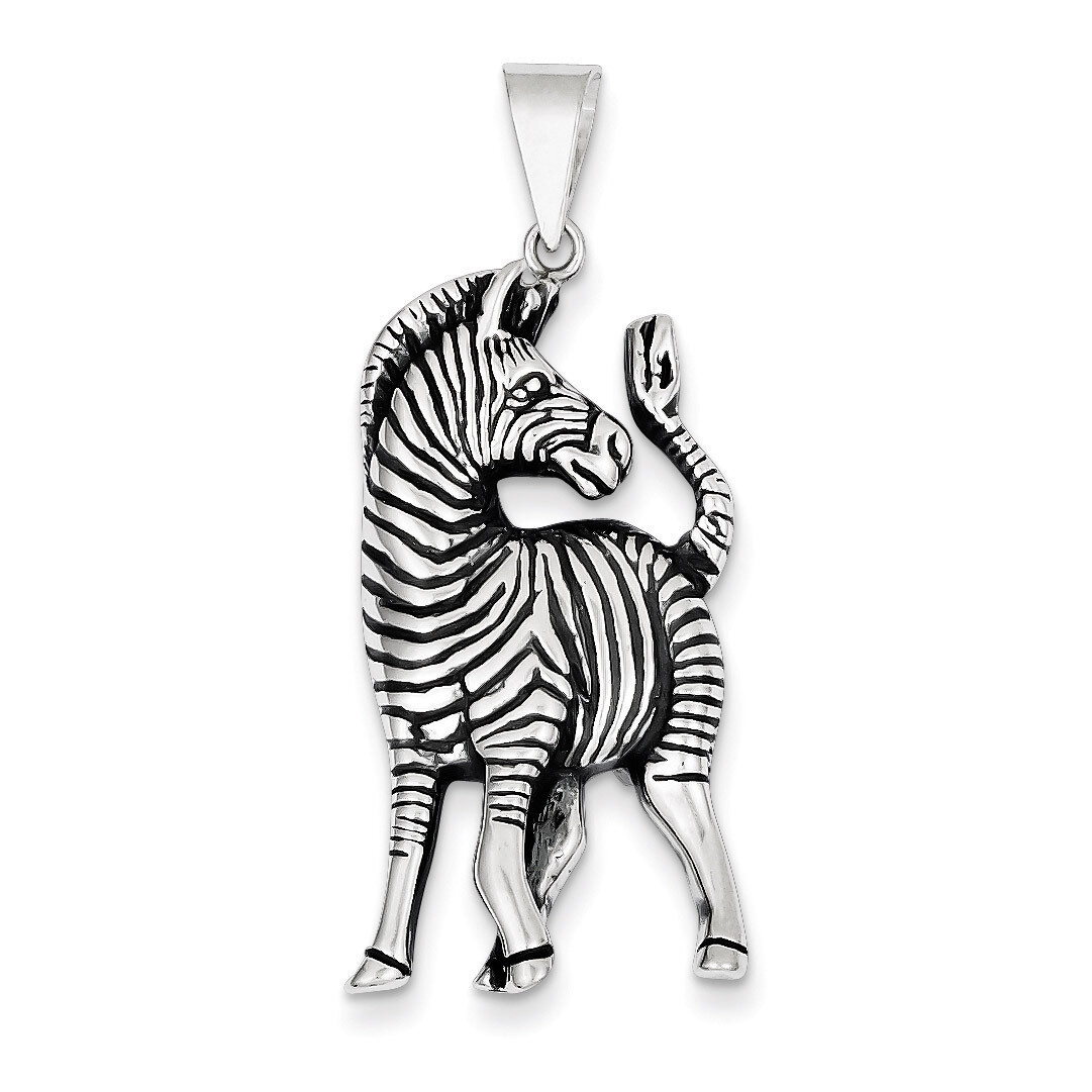 Zebra Pendant Antiqued Sterling Silver QC4102, MPN: QC4102, 883957909592