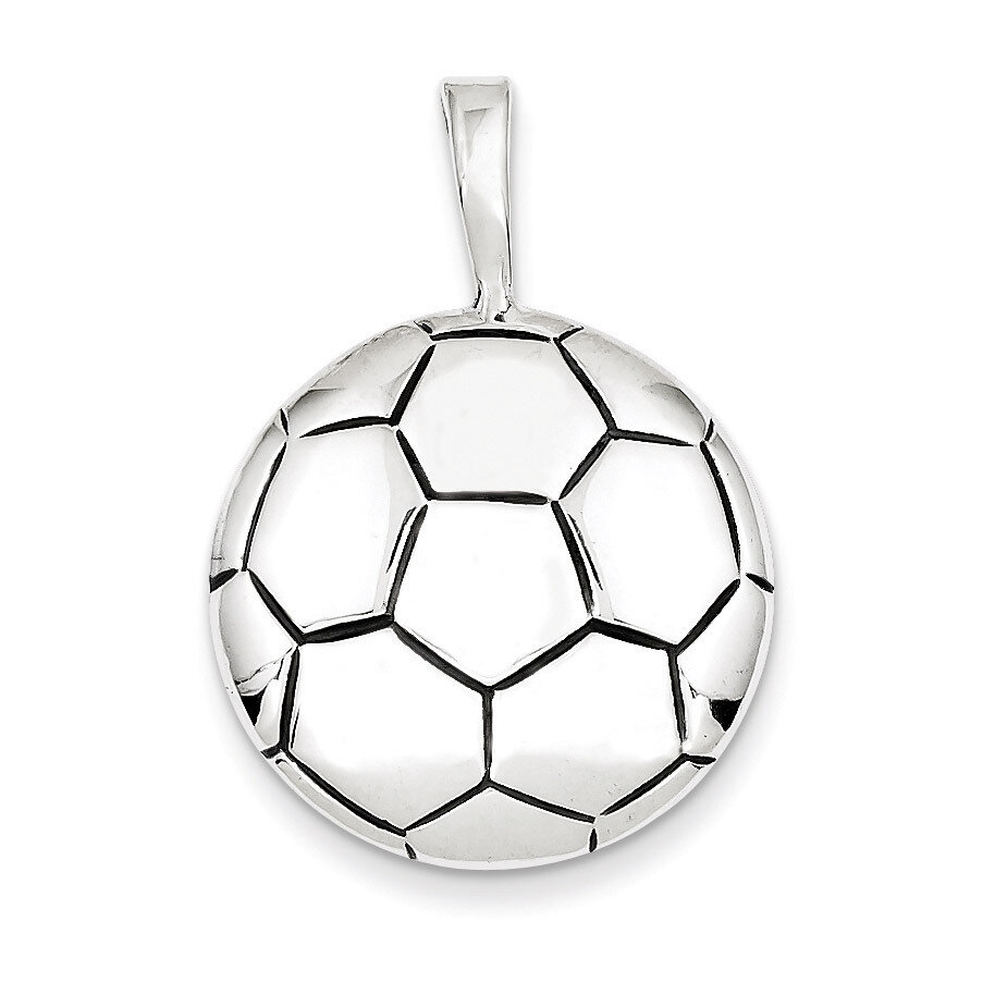 Soccer Ball Pendant Antiqued Sterling Silver QC4141, MPN: QC4141, 883957909776