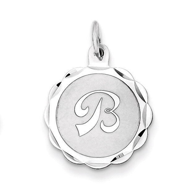 Brocaded Initial B Charm Sterling Silver QC4161B, MPN: QC4161B, 883957128498