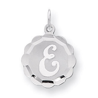 Brocaded Initial E Charm Sterling Silver QC4161E, MPN: QC4161E, 883957128528