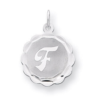 Brocaded Initial F Charm Sterling Silver QC4161F, MPN: QC4161F, 883957128535