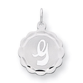 Brocaded Initial G Charm Sterling Silver QC4161G, MPN: QC4161G, 883957128542