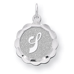 Brocaded Initial J Charm Sterling Silver QC4161J, MPN: QC4161J, 883957128573