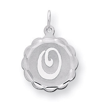 Brocaded Initial &#39;&#39;O&#39;&#39; Charm Sterling Silver QC4161O, MPN: QC4161O, 883957128627