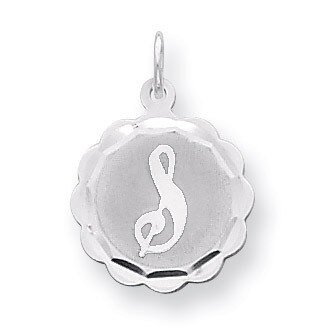 Brocaded Initial S Charm Sterling Silver QC4161S, MPN: QC4161S, 883957128658