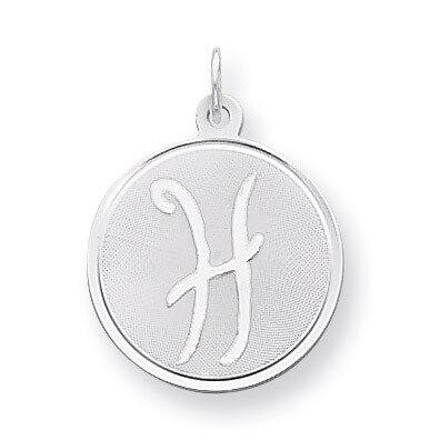 Brocaded Initial H Charm Sterling Silver QC4162H, MPN: QC4162H, 883957397733