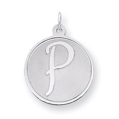 Brocaded Initial P Charm Sterling Silver QC4162P, MPN: QC4162P, 883957458786