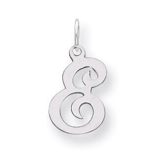 Stamped Initial E Charm Sterling Silver QC4163E, MPN: QC4163E, 883957133645
