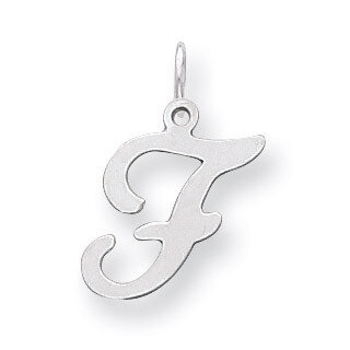 Stamped Initial F Charm Sterling Silver QC4163F