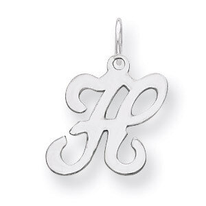 Stamped Initial H Charm Sterling Silver QC4163H, MPN: QC4163H, 883957133676