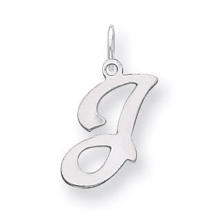 Stamped Initial J Charm Sterling Silver QC4163J