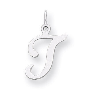 Stamped Initial T Charm Sterling Silver QC4163T, MPN: QC4163T, 883957134253