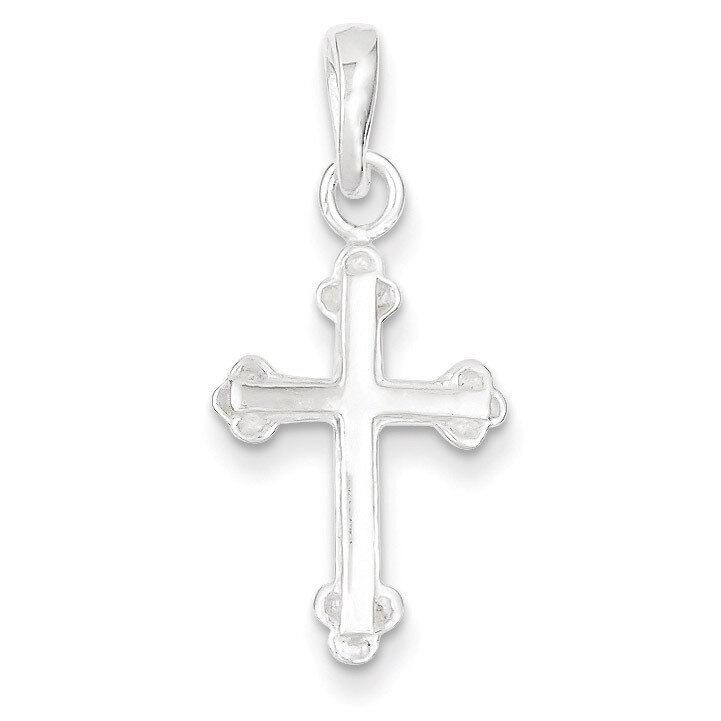 Budded Cross Pendant Sterling Silver QC4308