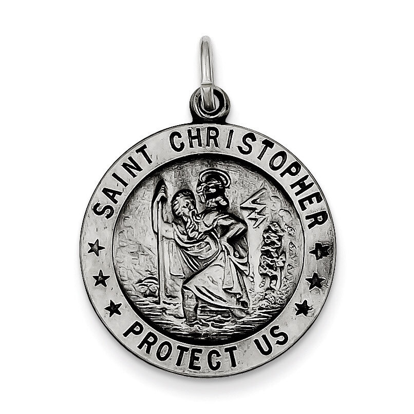 Saint Christopher Medal Sterling Silver QC438, MPN: QC438, 886774583327