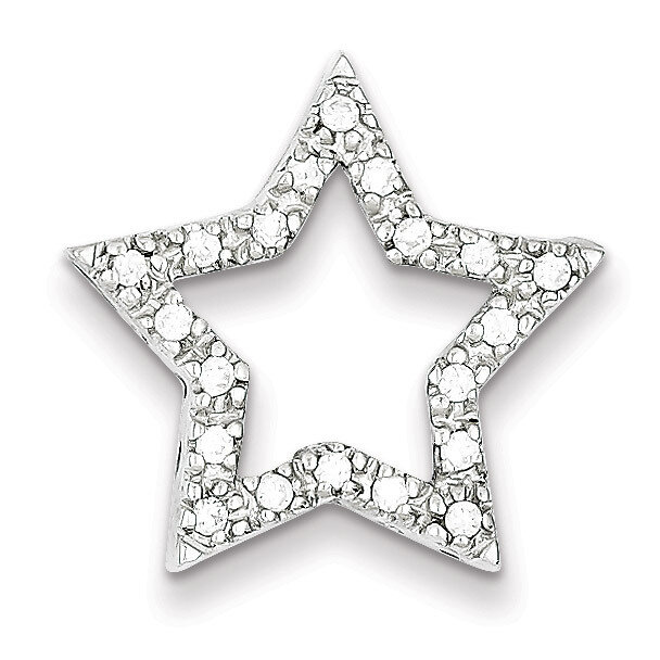 Star Pendant Sterling Silver Diamond QC4431