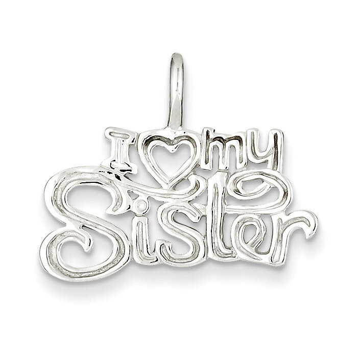 I (heart) my Sister Pendant Sterling Silver QC4580
