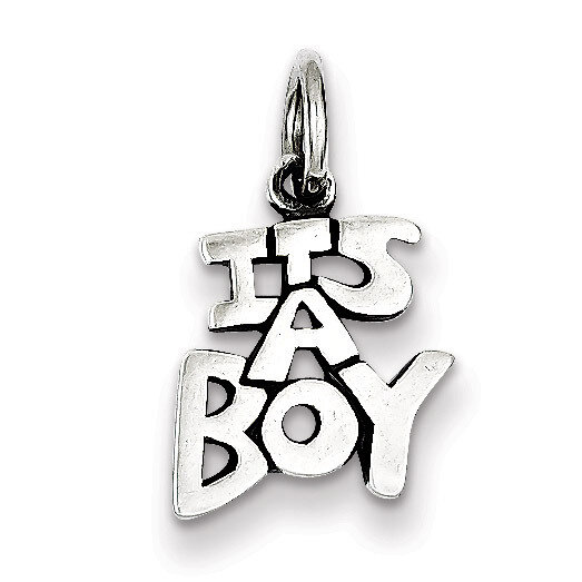 Antique It&#39;s A Boy Charm Sterling Silver QC4611