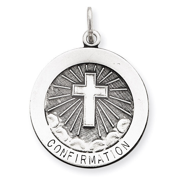 Confirmation Medal Charm Sterling Silver QC465