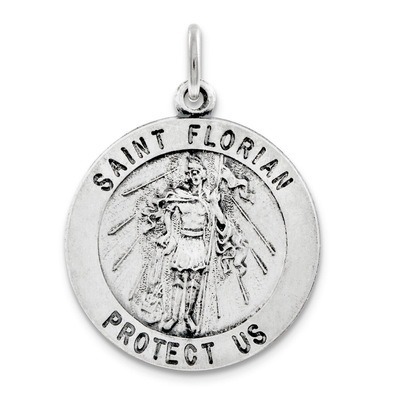 Saint Florian Medal Sterling Silver QC466, MPN: QC466, 883957524863