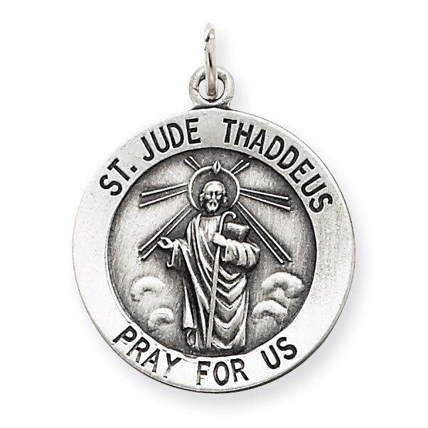 Saint Jude Thaddeus Medal Sterling Silver QC470