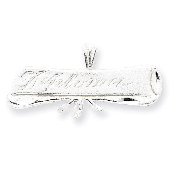Polish &amp; Antique Diploma Pendant Sterling Silver Polished QC4703, MPN: QC4703, 883957548326