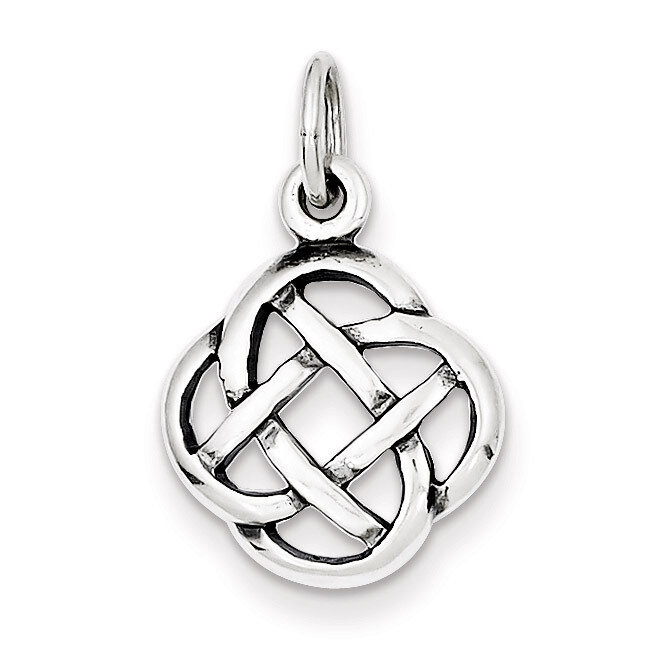 Celtic Knot Charm Antiqued Sterling Silver QC4716