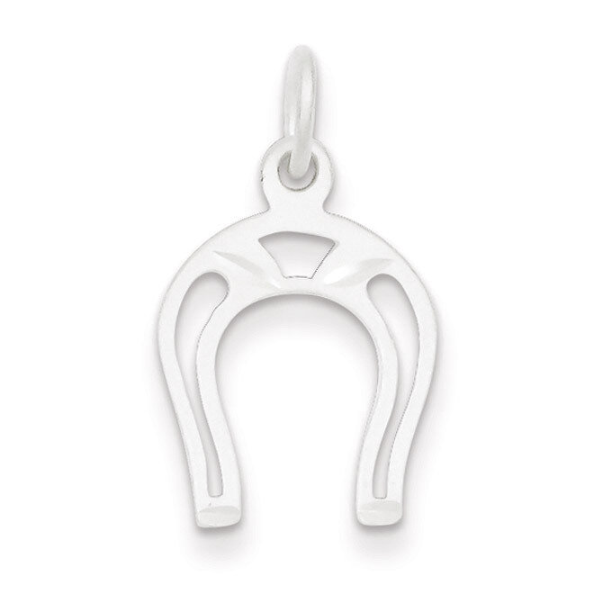 Open Style Horseshoe Charm Sterling Silver QC4725